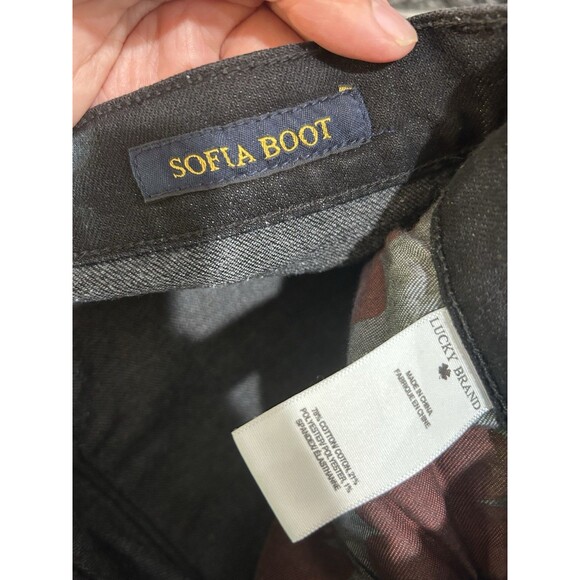 Lucky Brand Womens Sofia Boot Jeans Sz 6/28 Black Regular Fit Stretch Mid Rise - Picture 5 of 8